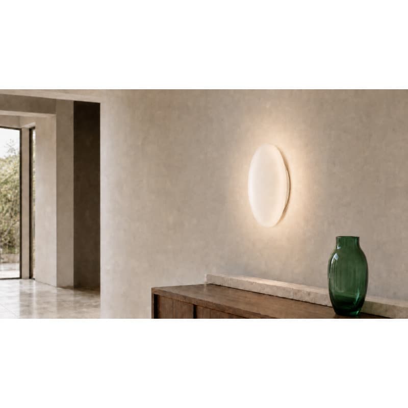 White Glass Pill Wall Fixture