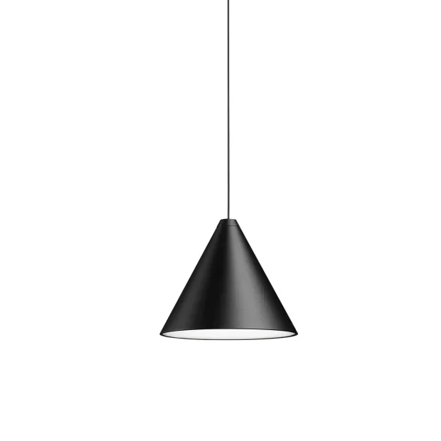 Flos-String-Light-Pendelleuchte-Kegelkopf-schwarz
